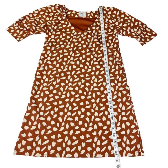 Compaña Fantastica Brown & White Print Casual Dress Womens Size‎ Small (J10217) - Picture 7 of 10